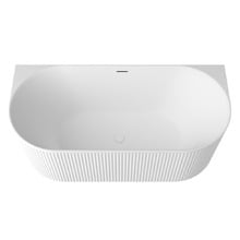 Havana Oval Acrylic Back to Wall Bath with Overflow
